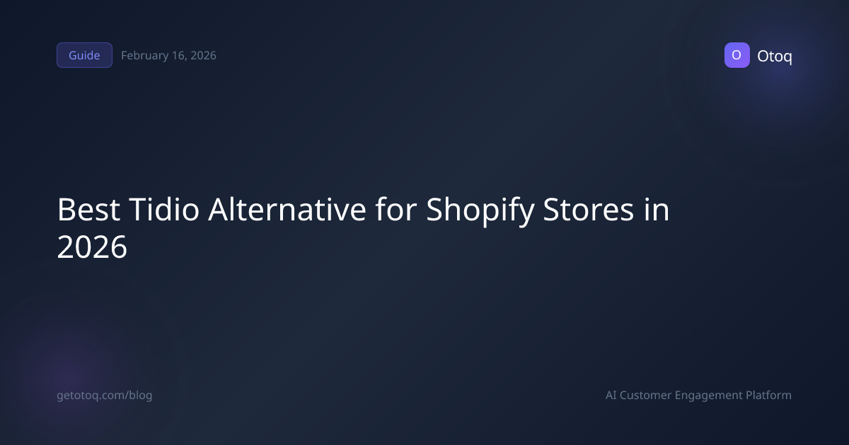 Best Tidio Alternative for Shopify Stores in 2026