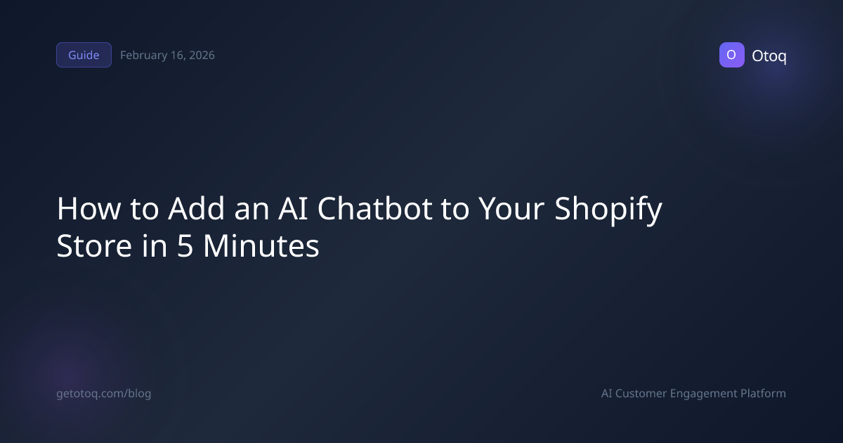 How to Add an AI Chatbot to Your Shopify Store in 5 Minutes