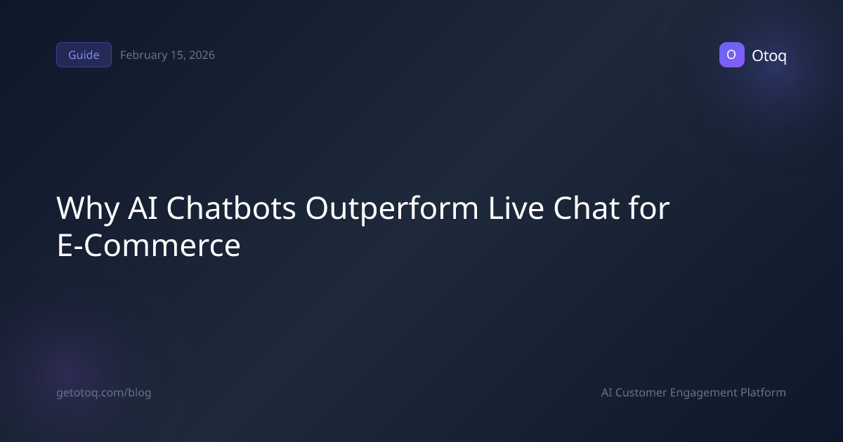 Why AI Chatbots Outperform Live Chat for E-Commerce
